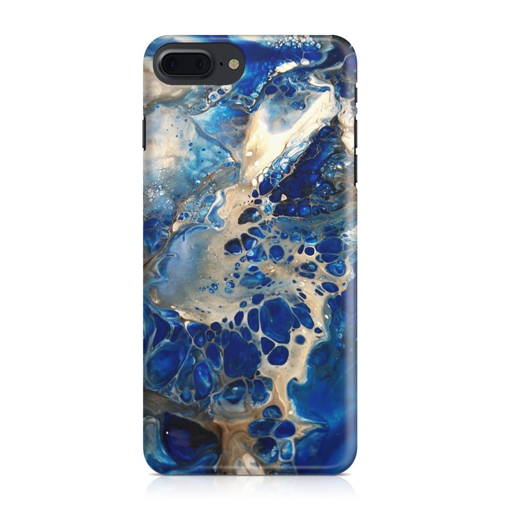 Abstract Golden Blue Paint Art iPhone 7 Plus Case