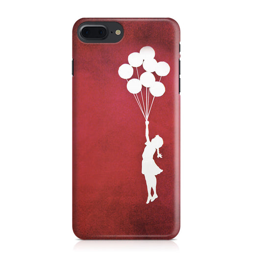 Banksy Girl With Balloons Red iPhone 7 Plus Case