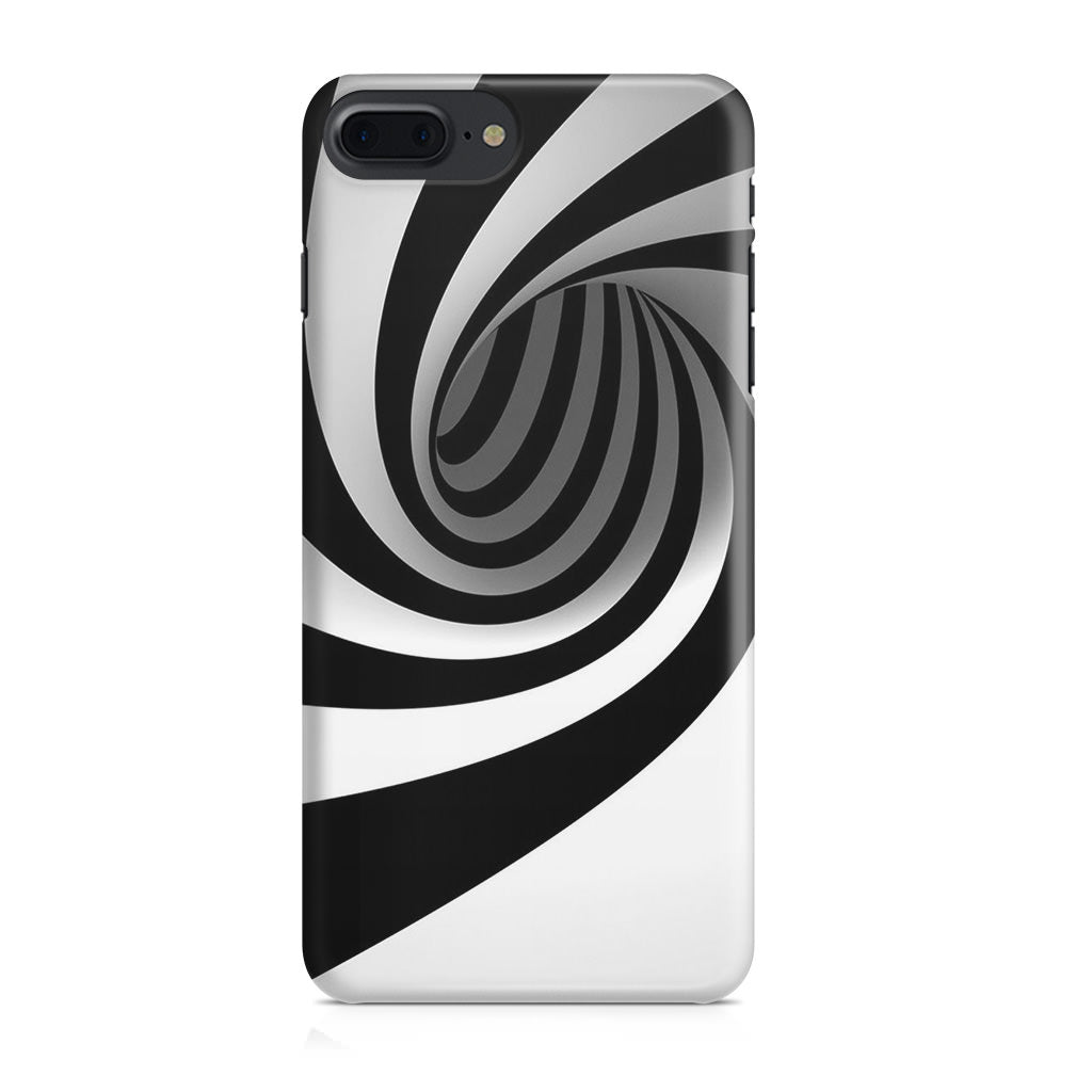 Black and White Twist iPhone 8 Plus Case