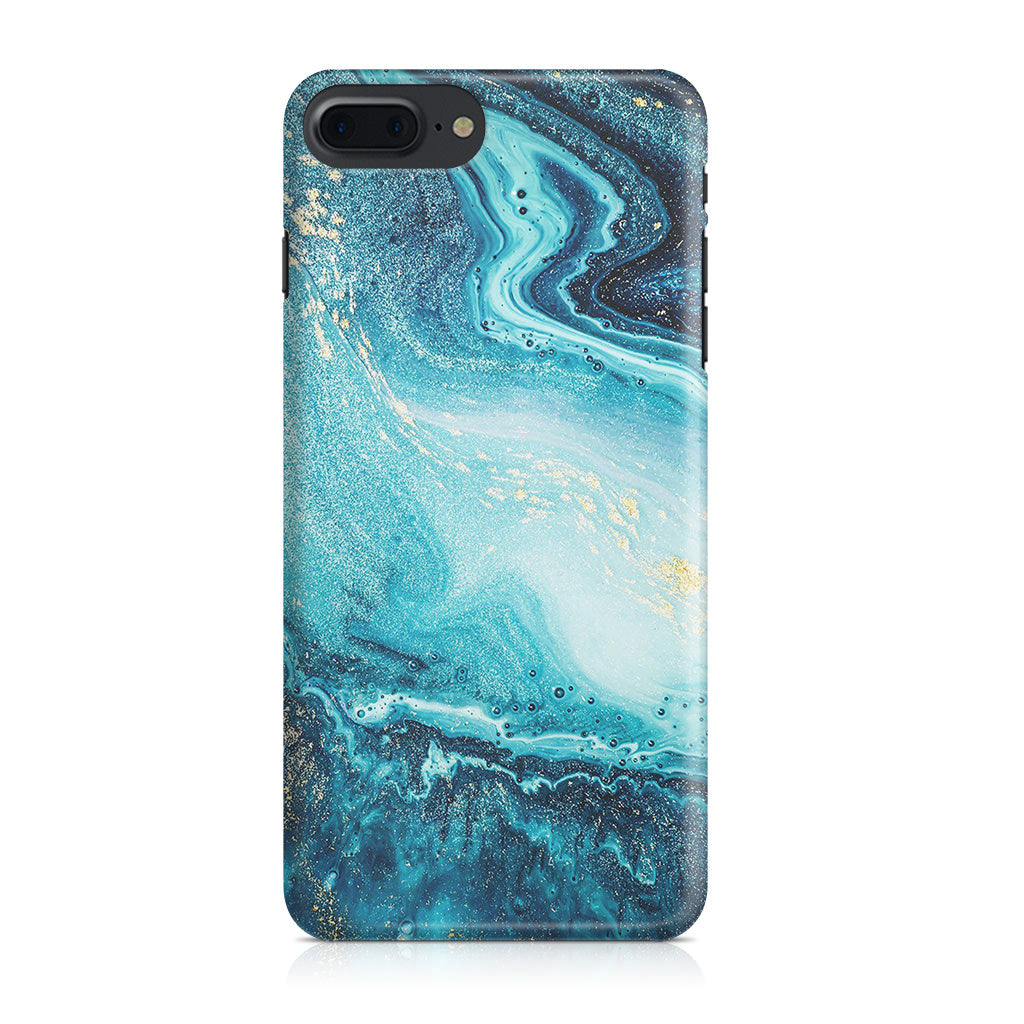 Blue Water Glitter iPhone 8 Plus Case