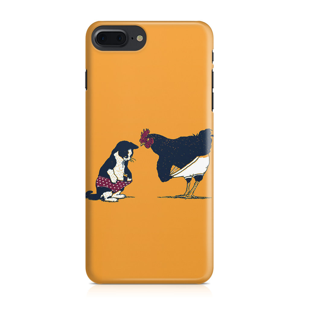 Cat Chicken Yellow Underwear Cute iPhone 8 Plus Case