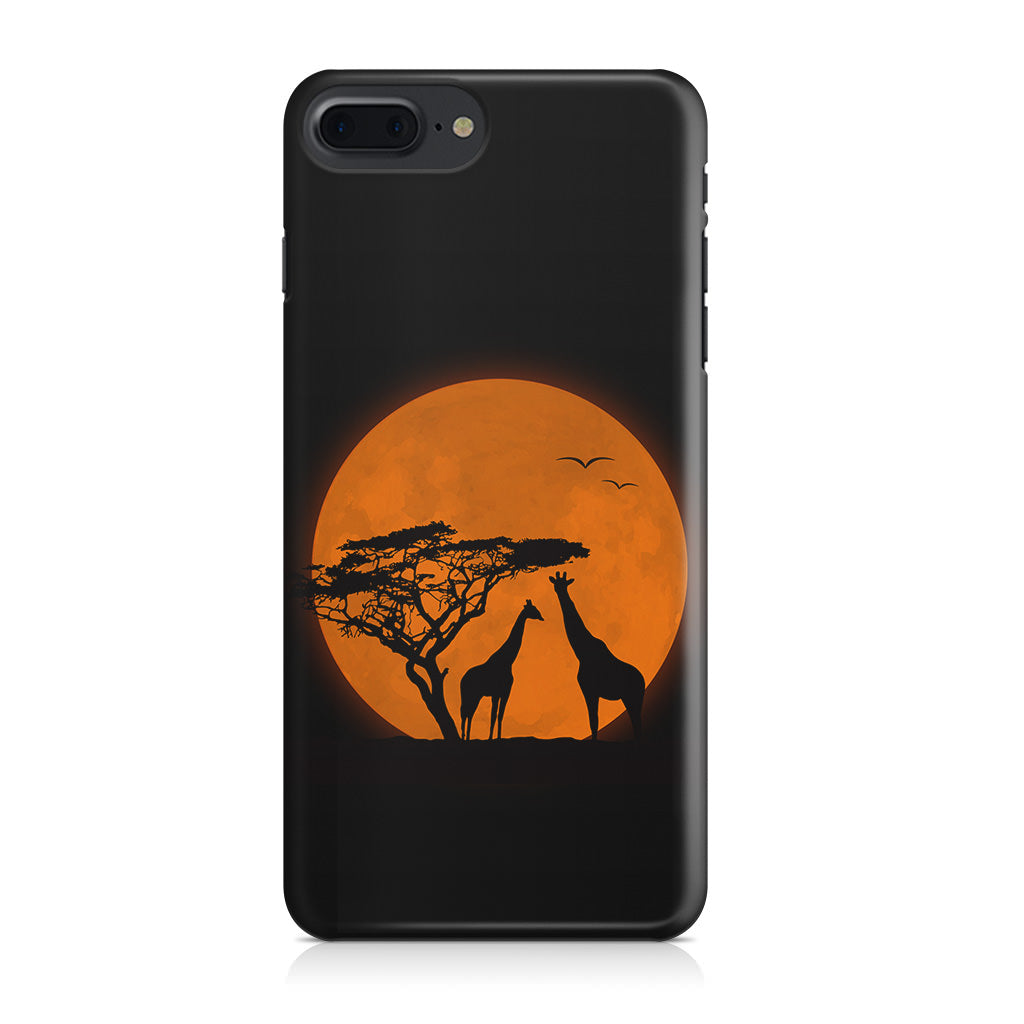 Giraffes Silhouette iPhone 8 Plus Case