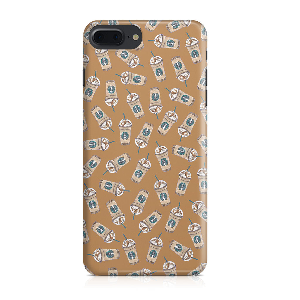 Iced Cappuccinos Lover Pattern iPhone 8 Plus Case