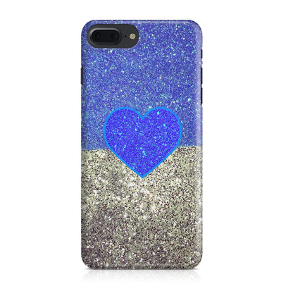 Love Glitter Blue and Grey iPhone 7 Plus Case