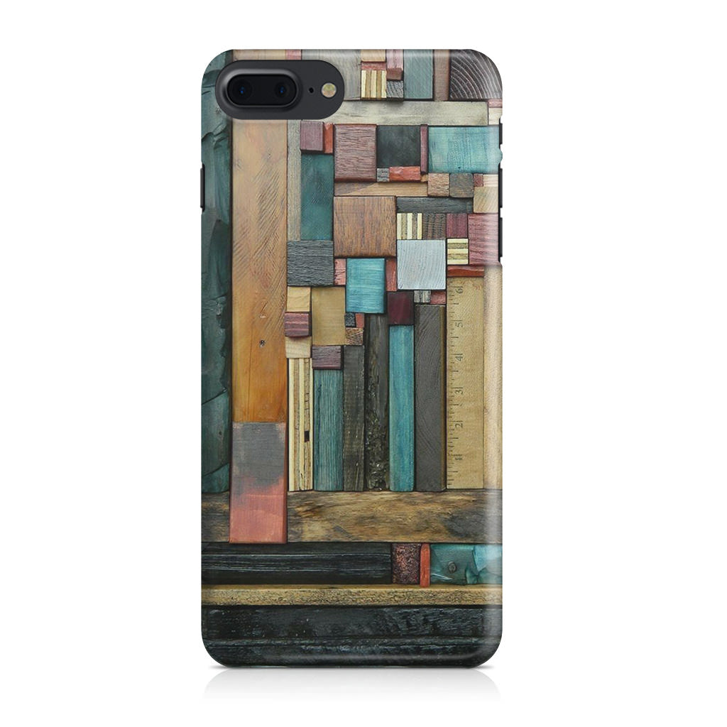 Painted Abstract Wood Sculptures iPhone 8 Plus Case