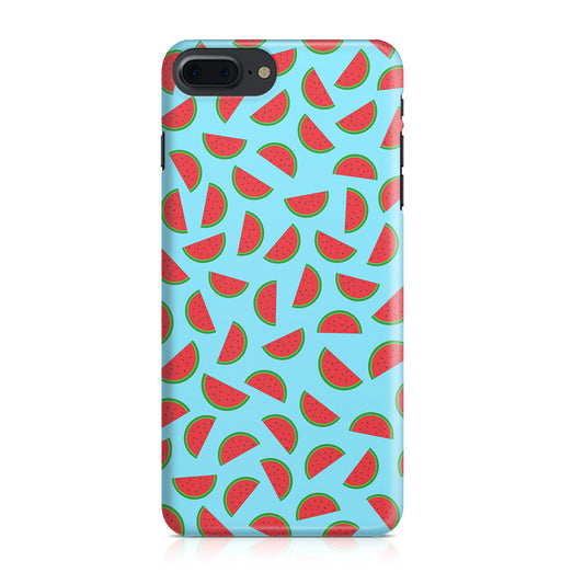 Watermelon Fruit Pattern Blue iPhone 7 Plus Case