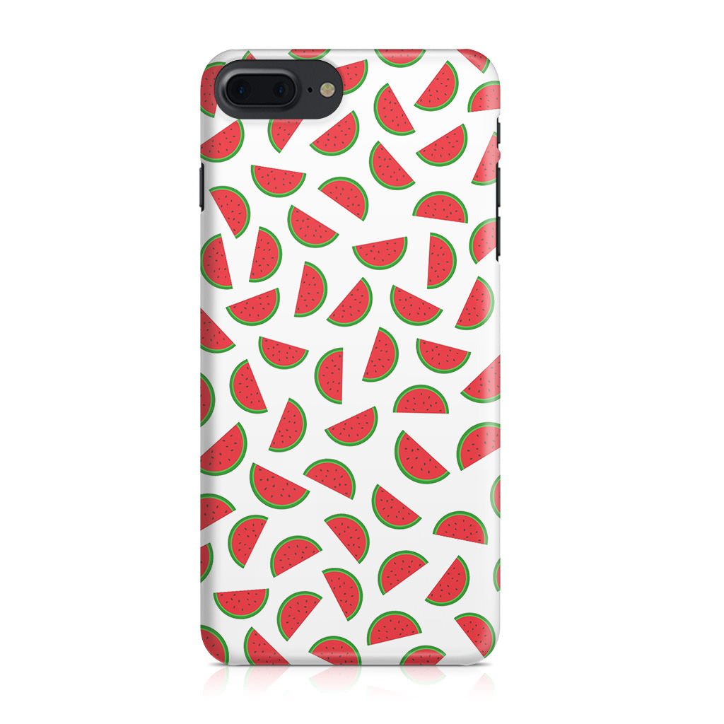 Watermelon Fruit Pattern White iPhone 8 Plus Case