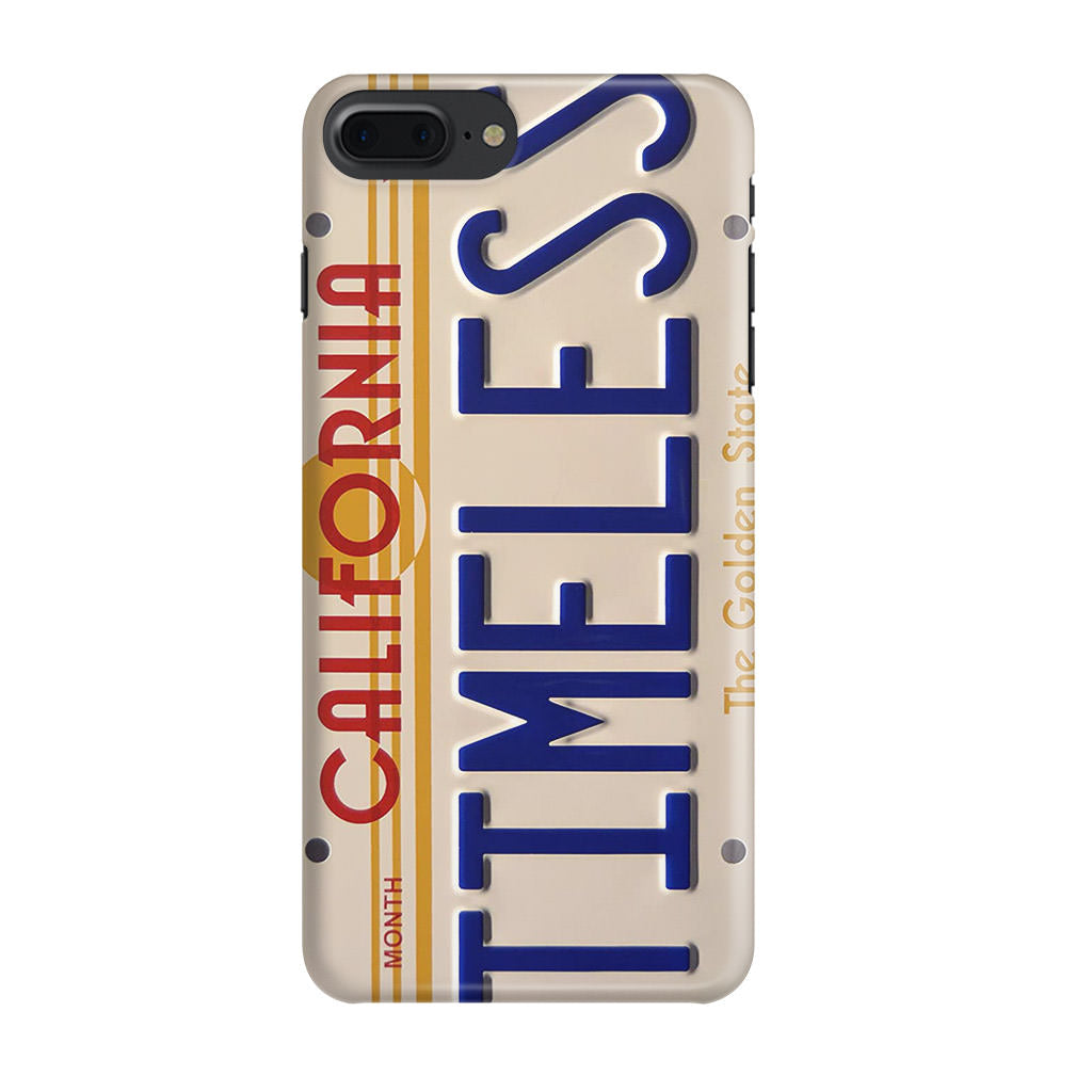 Back to the Future License Plate Timeless iPhone 7 Plus Case