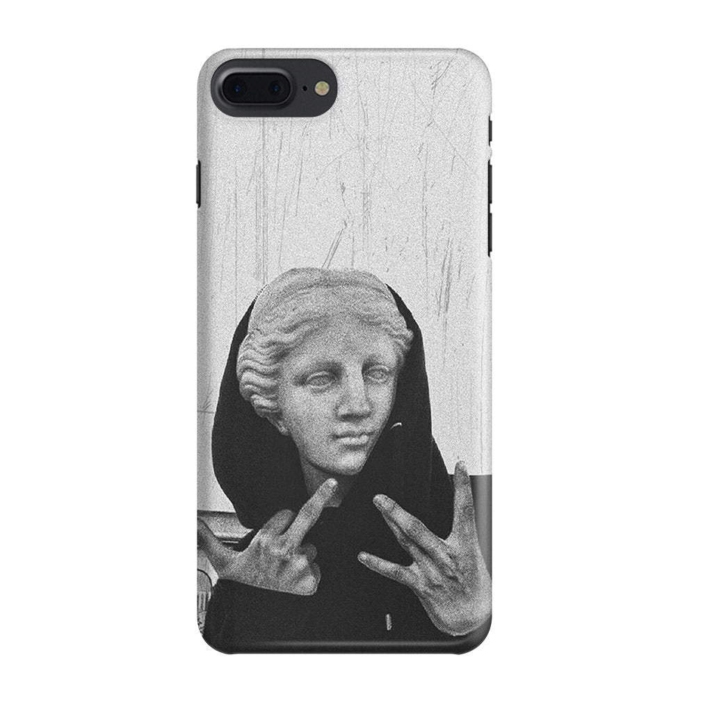 Greek Statue Wearing Hoodie iPhone 7 Plus Case