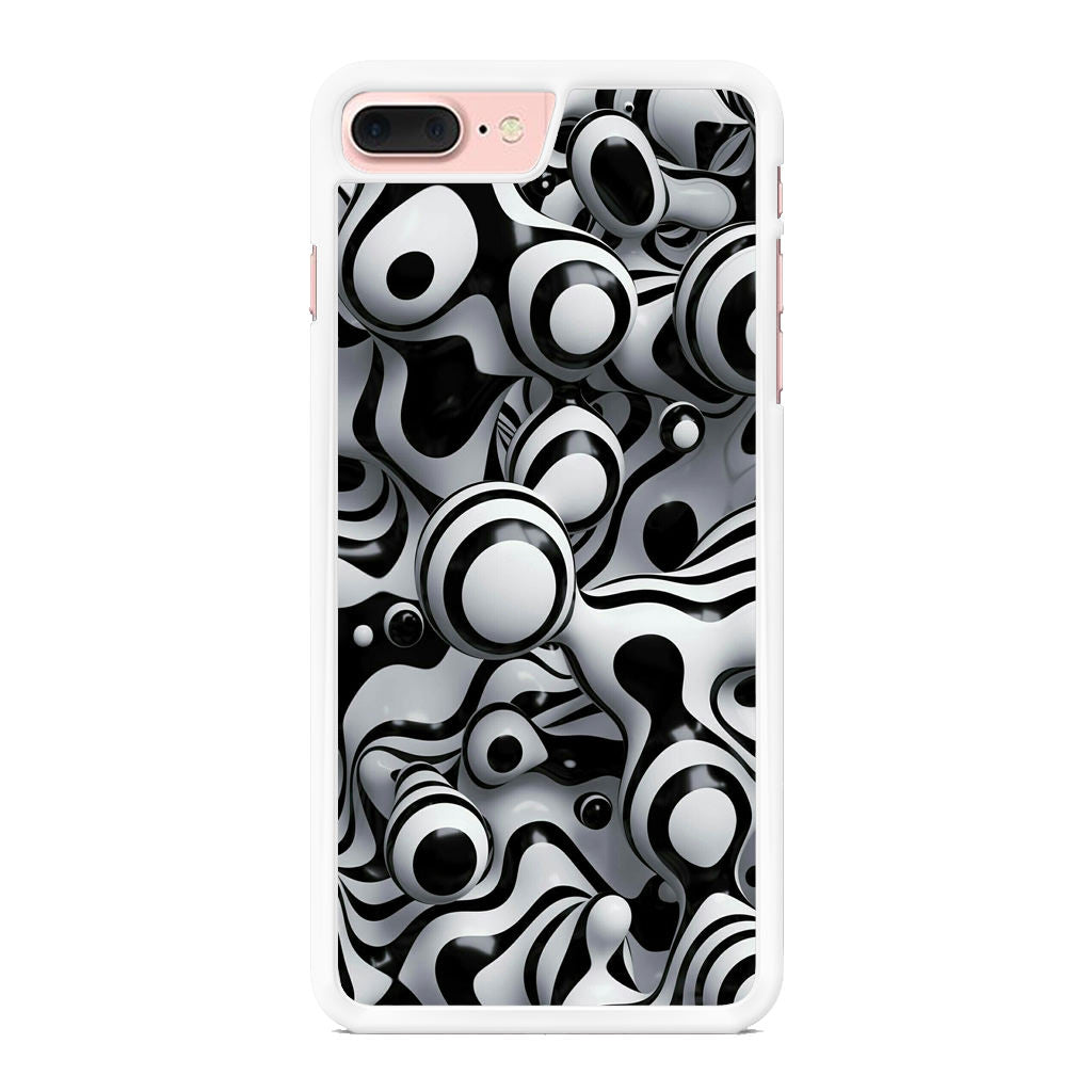 Abstract Art Black White iPhone 8 Plus Case