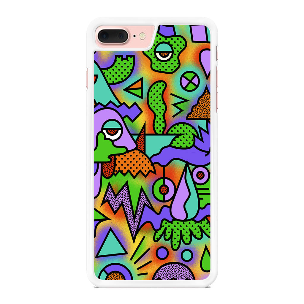 Abstract Colorful Doodle Art iPhone 8 Plus Case