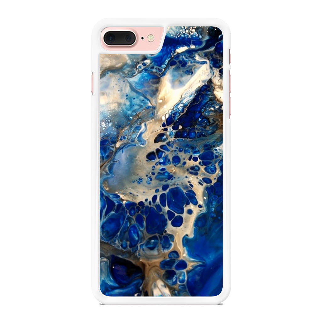 Abstract Golden Blue Paint Art iPhone 8 Plus Case