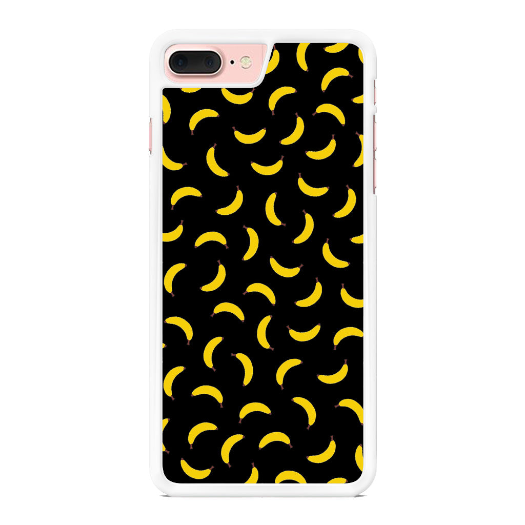 Bananas Fruit Pattern Black iPhone 8 Plus Case