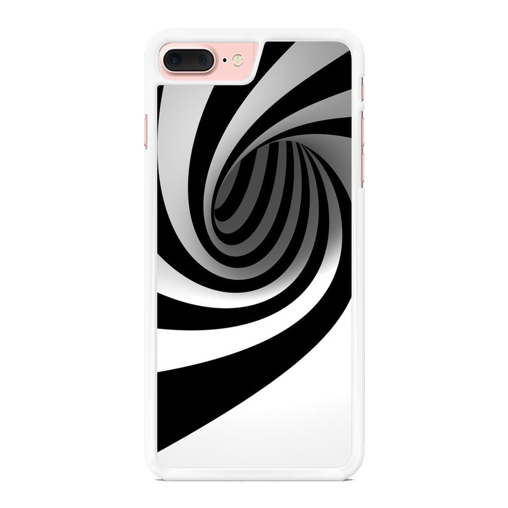 Black and White Twist iPhone 8 Plus Case