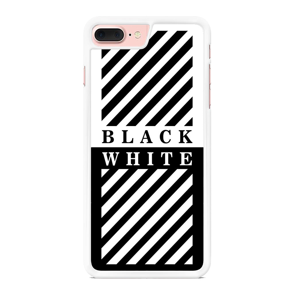 Black White Stripes iPhone 7 Plus Case