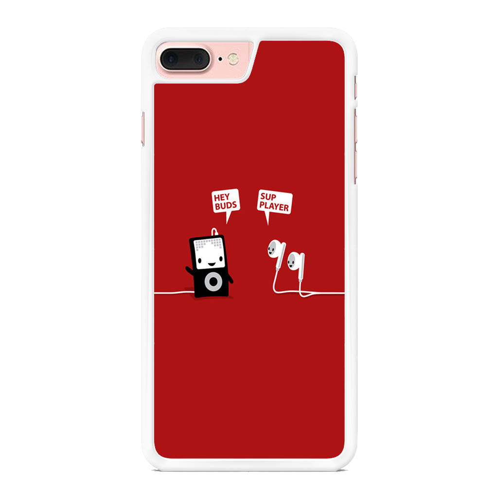 Funny Music Headphones Player Buds iPhone 8 Plus Case