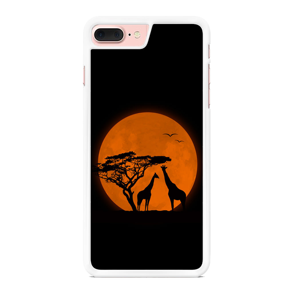 Giraffes Silhouette iPhone 7 Plus Case