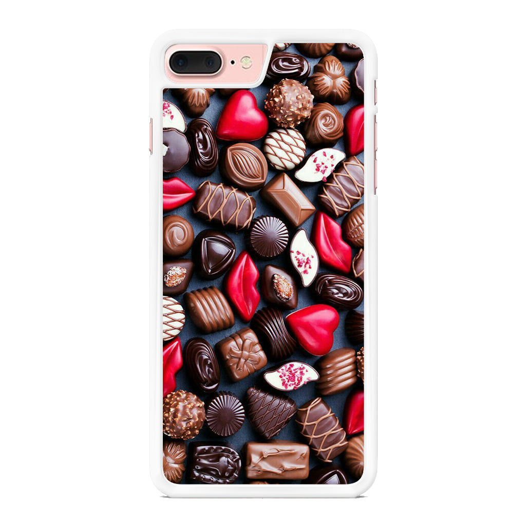 I Love Choco Pattern iPhone 7 Plus Case