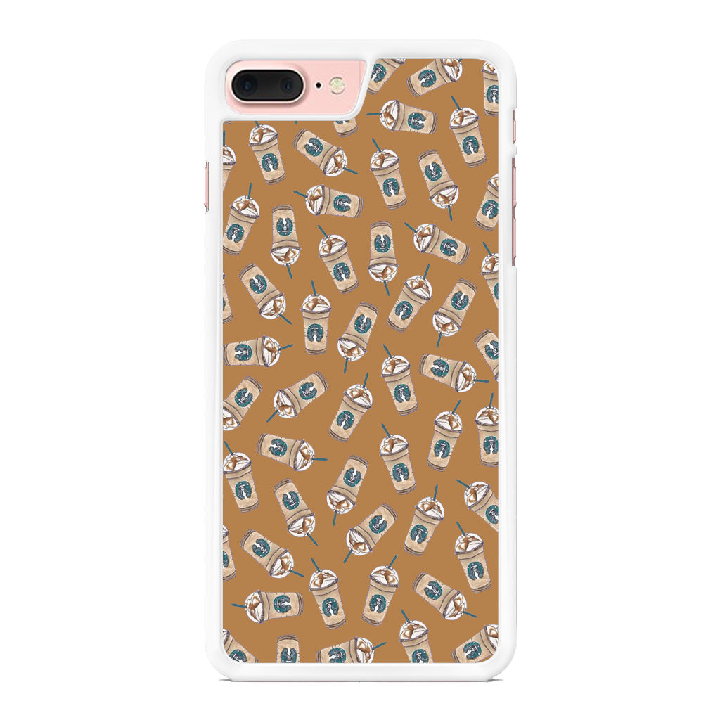 Iced Cappuccinos Lover Pattern iPhone 8 Plus Case