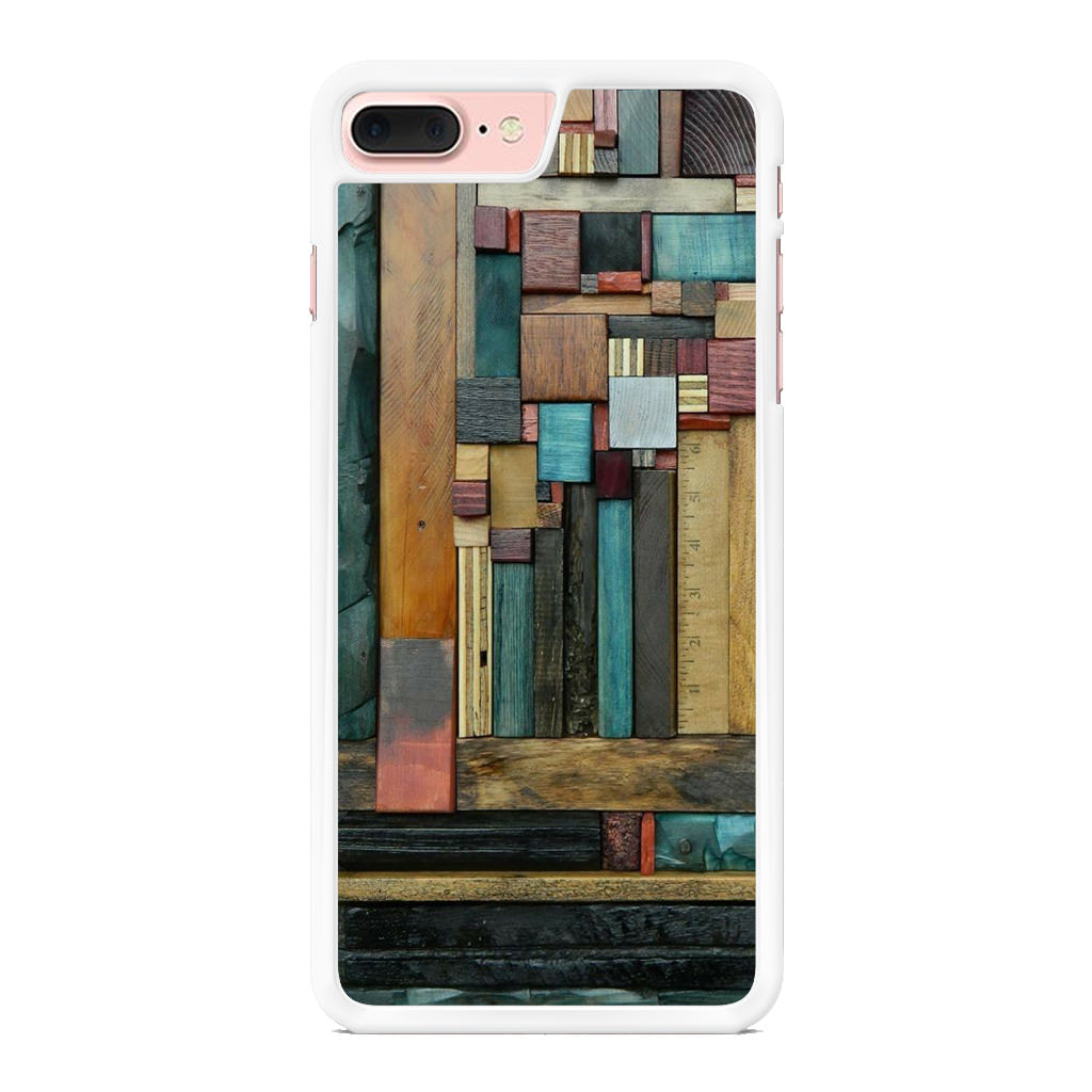 Painted Abstract Wood Sculptures iPhone 8 Plus Case