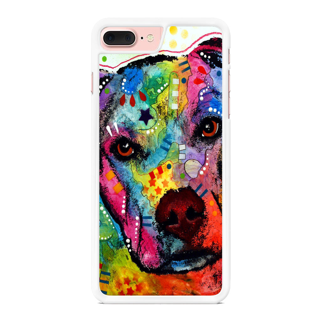 Pitbull Love Painting iPhone 8 Plus Case