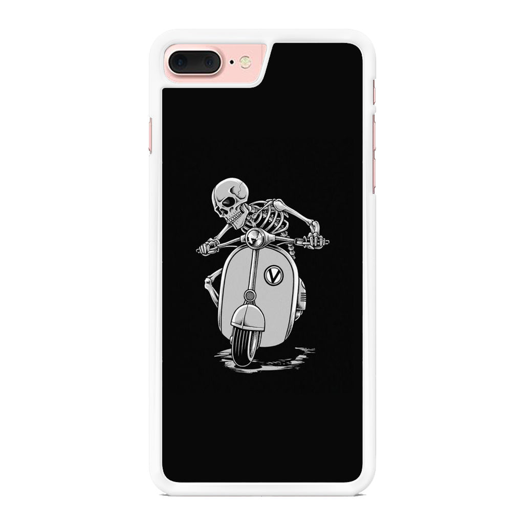 Skeleton Rides Scooter iPhone 7 Plus Case