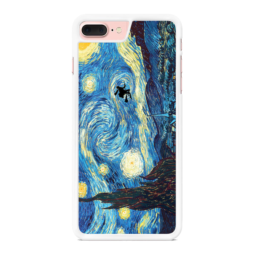 Witch on The Starry Night Sky iPhone 8 Plus Case