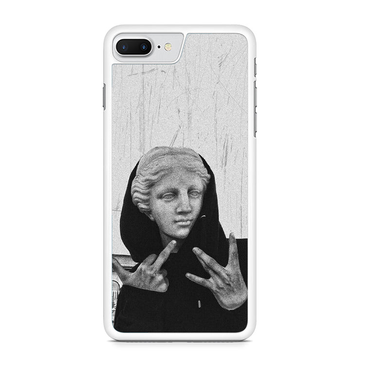 Greek Statue Wearing Hoodie iPhone 7 Plus Case