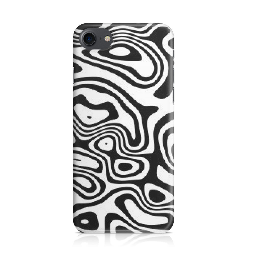 Abstract Black and White Background iPhone 8 Case