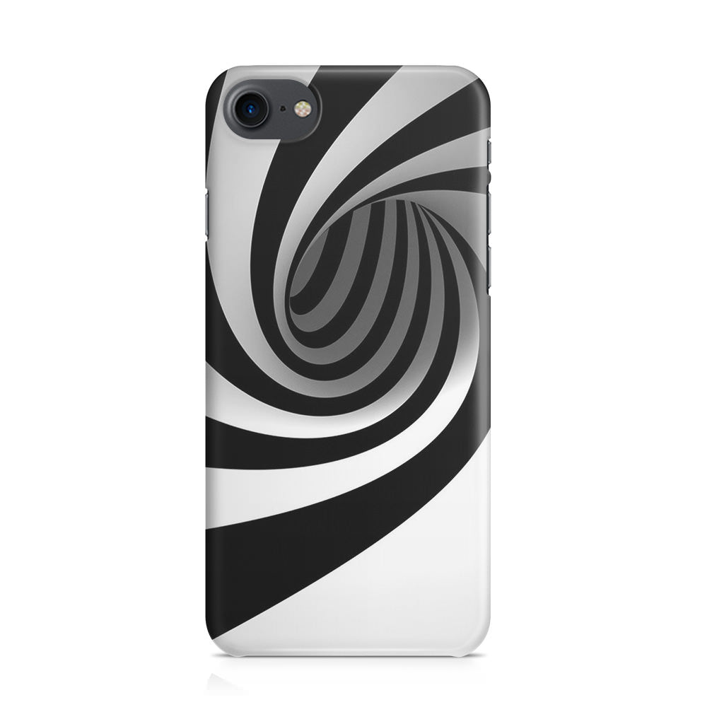 Black and White Twist iPhone 8 Case