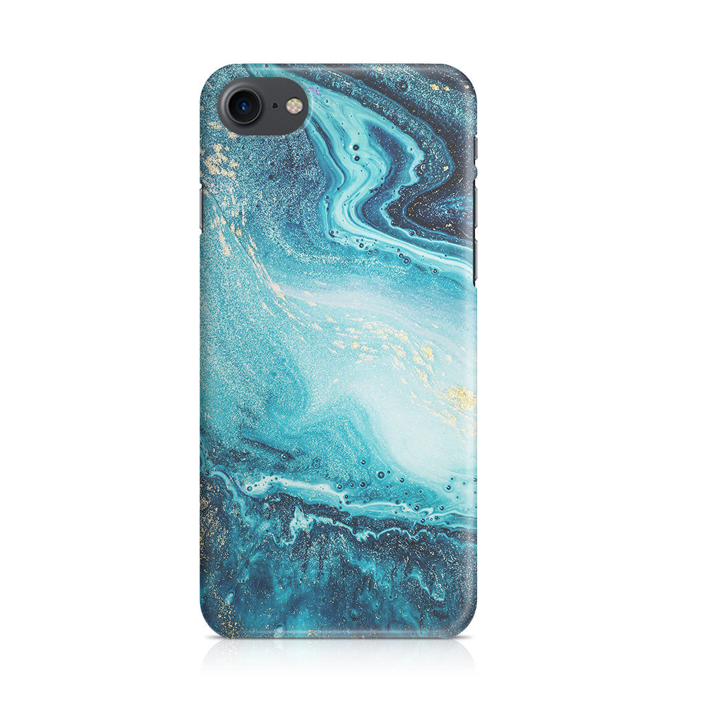 Blue Water Glitter iPhone 8 Case