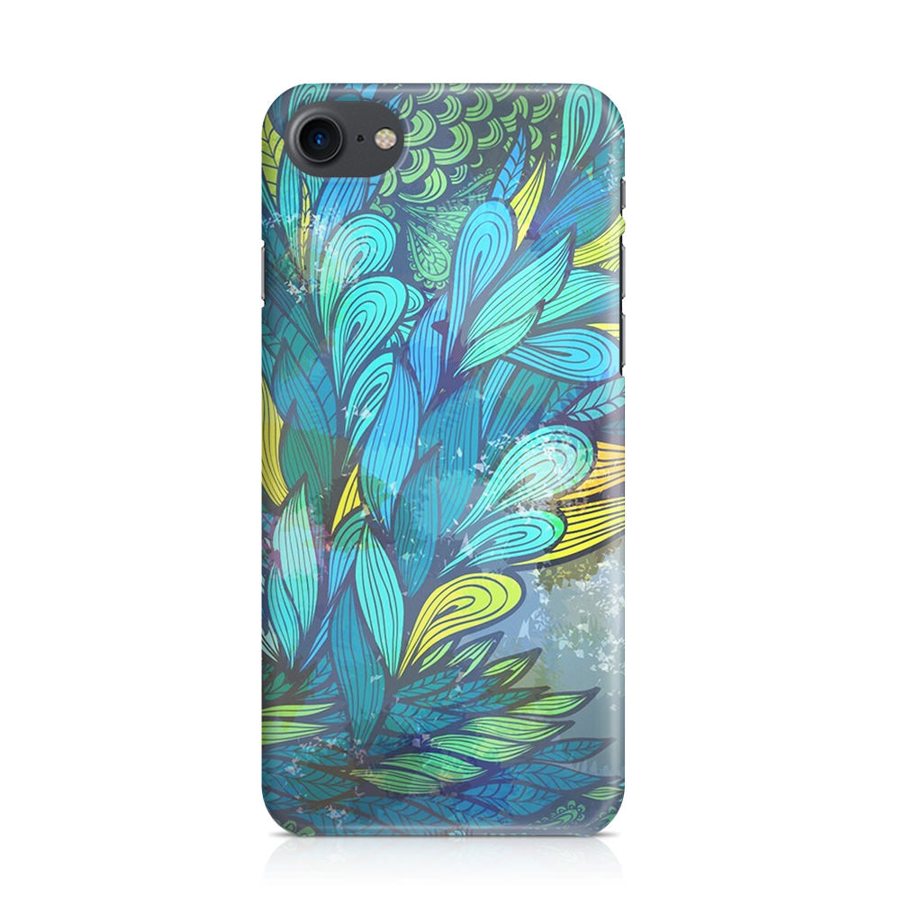 Colorful Art in Blue iPhone 8 Case