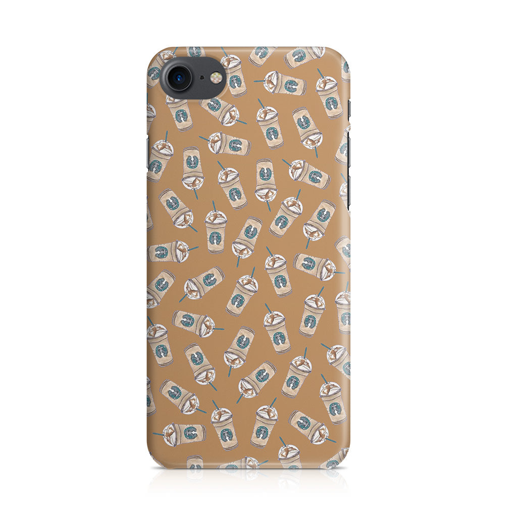 Iced Cappuccinos Lover Pattern iPhone 7 Case