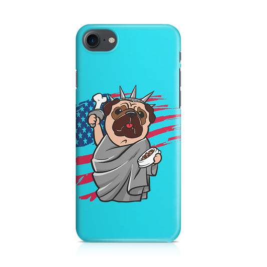 Independence Day Pug iPhone 8 Case