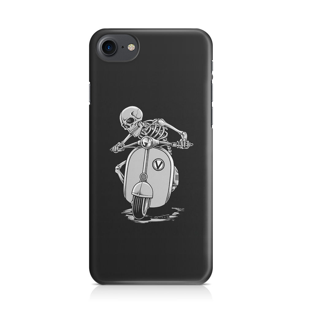 Skeleton Rides Scooter iPhone 7 Case