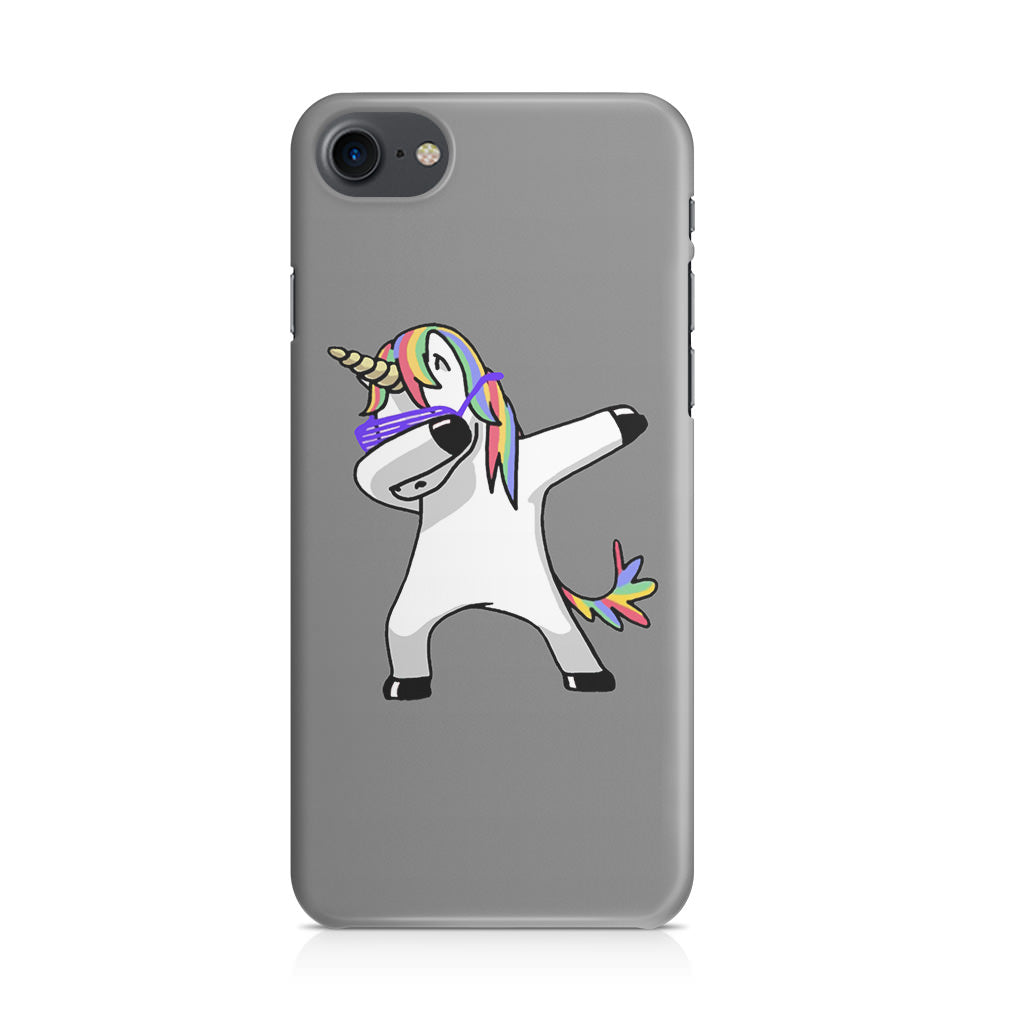 Unicorn Dabbing Grey iPhone 7 Case