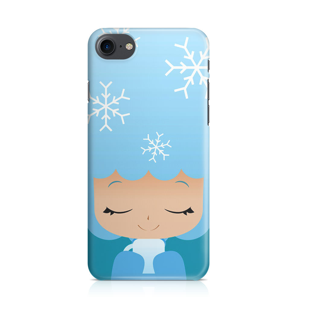 Winter Afro Girl iPhone 8 Case