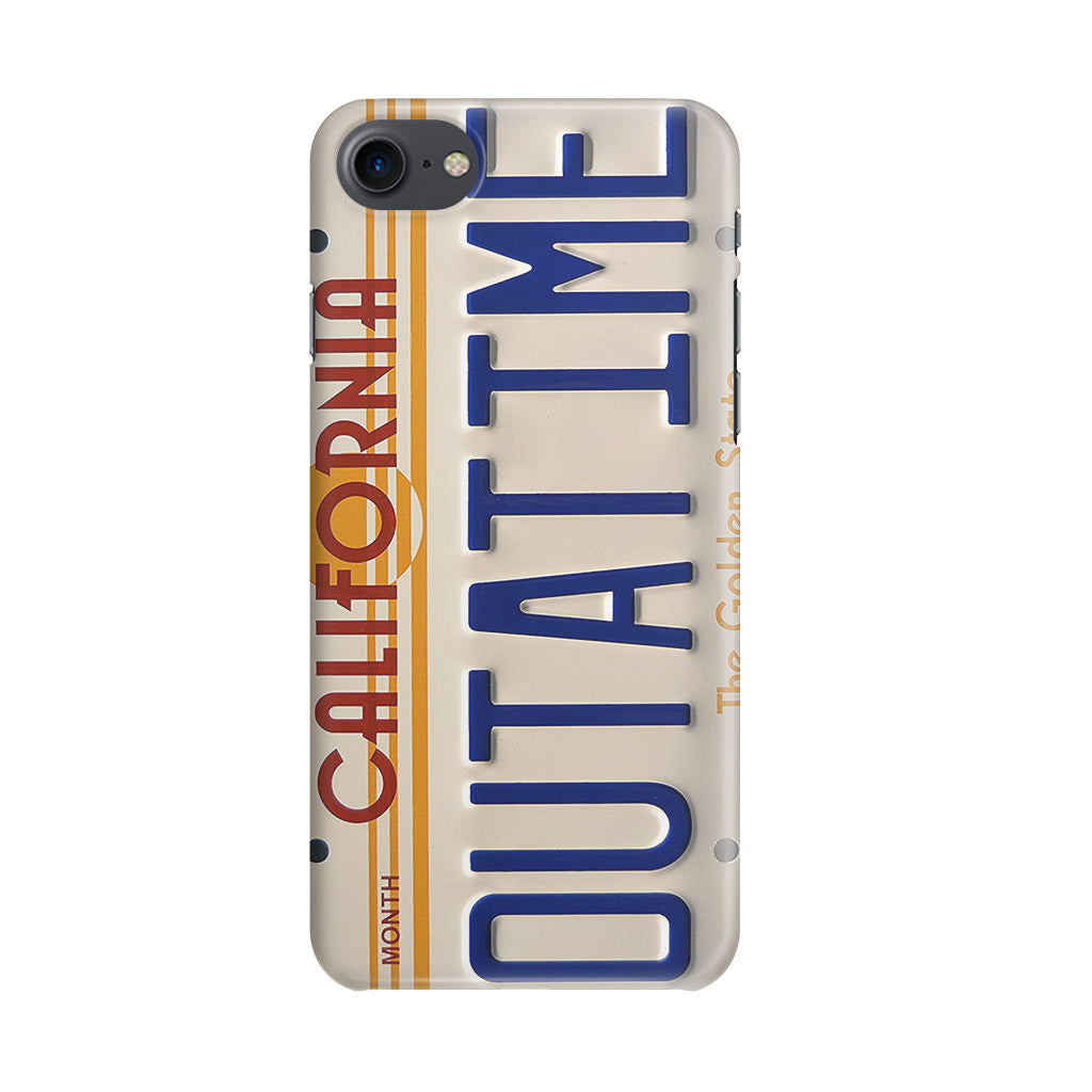 Back to the Future License Plate Outatime iPhone SE 3rd Gen 2022 Case