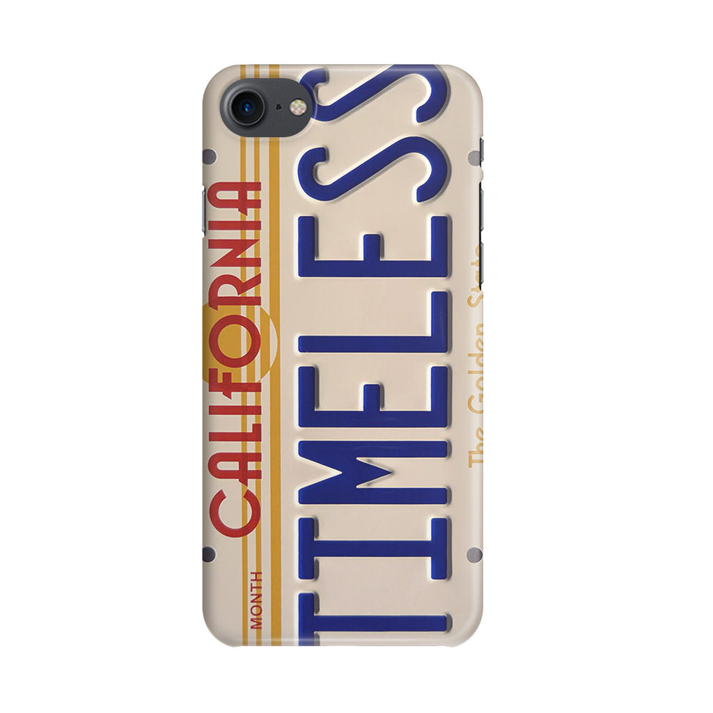 Back to the Future License Plate Timeless iPhone 8 Case