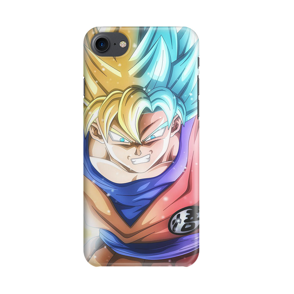 Goku SSJ 1 to SSJ Blue iPhone SE 3rd Gen 2022 Case