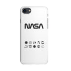 NASA Minimalist White iPhone SE 3rd Gen 2022 Case