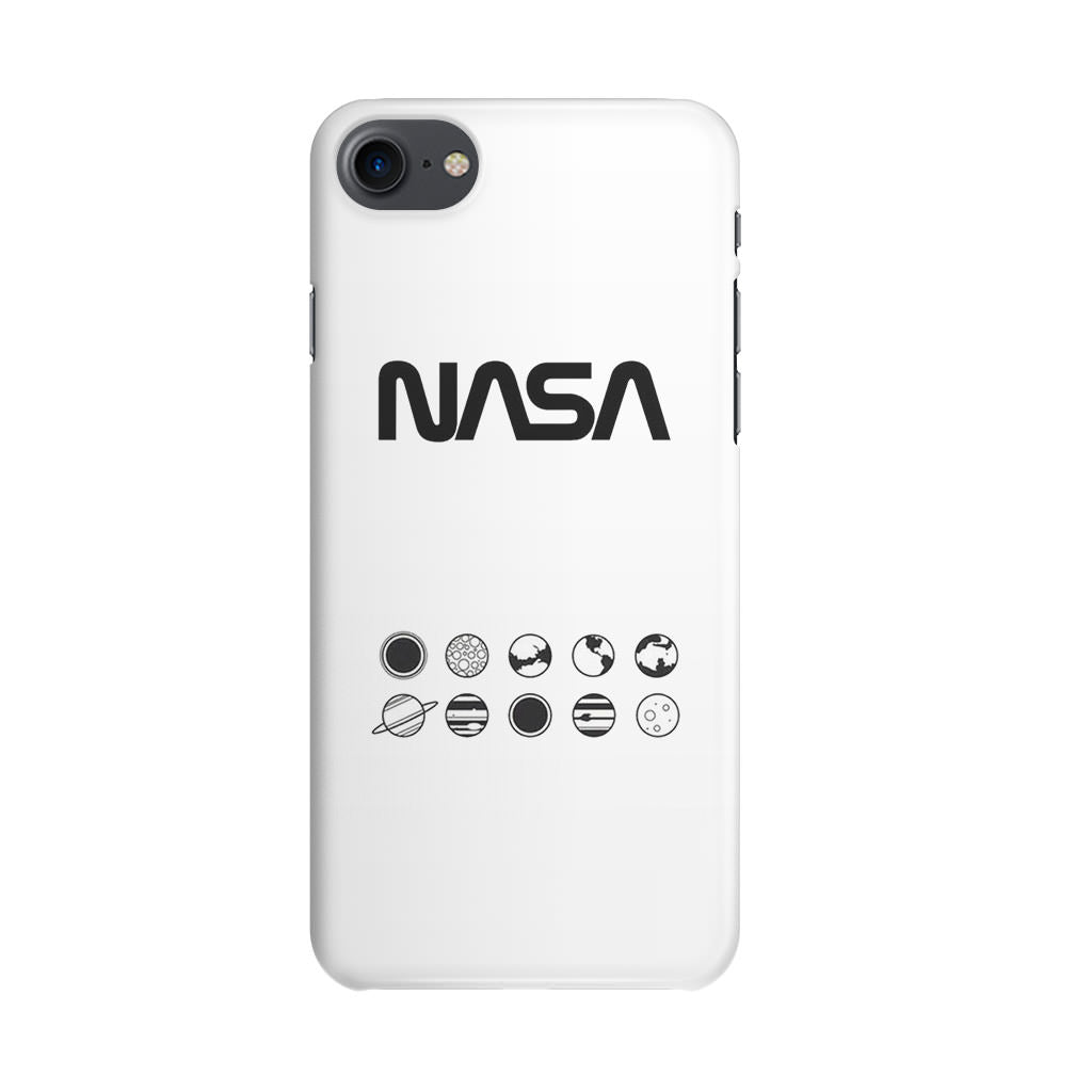 NASA Minimalist White iPhone SE 3rd Gen 2022 Case