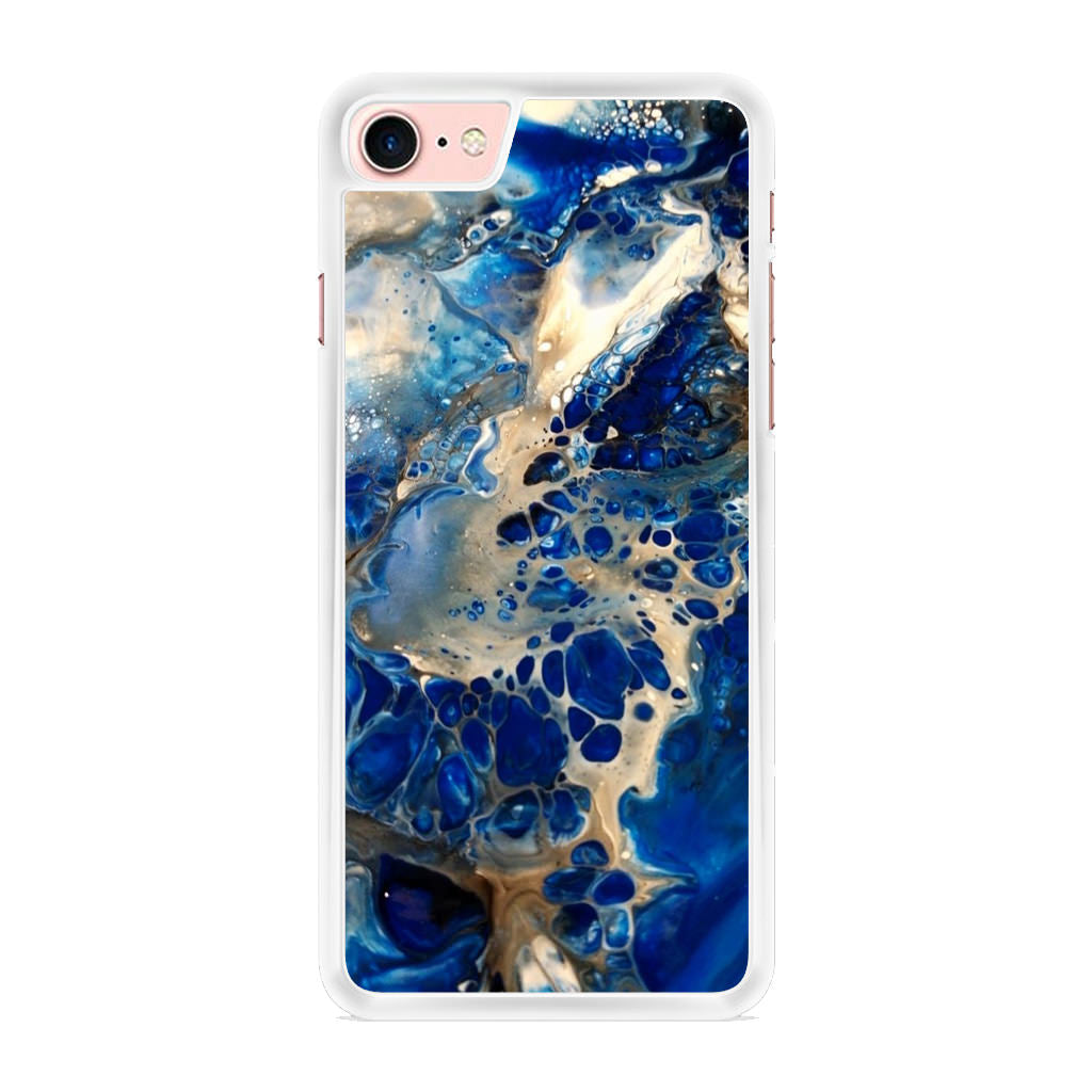 Abstract Golden Blue Paint Art iPhone 8 Case