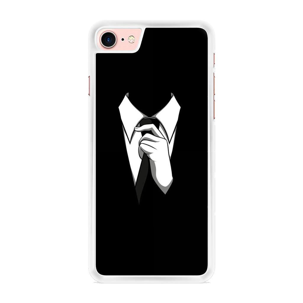 Anonymous Black White Tie iPhone 7 Case