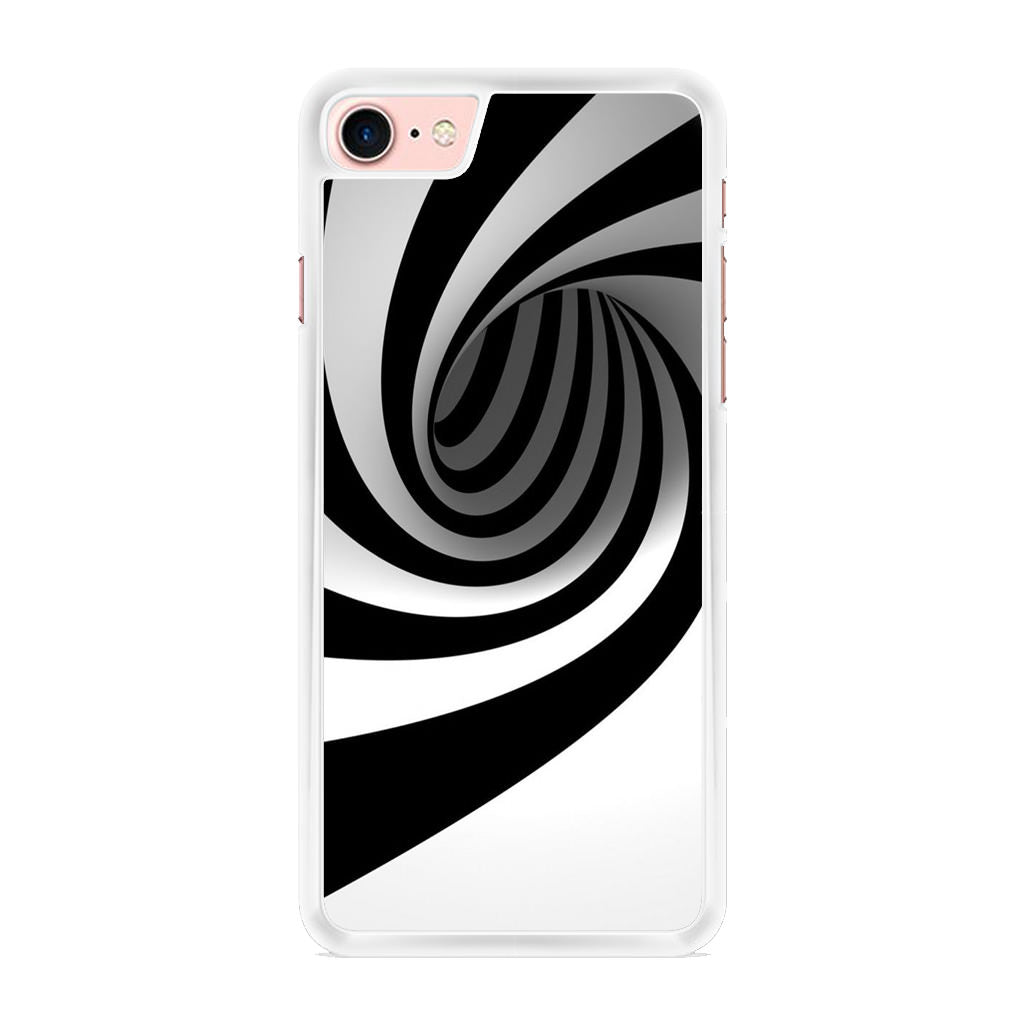 Black and White Twist iPhone 8 Case