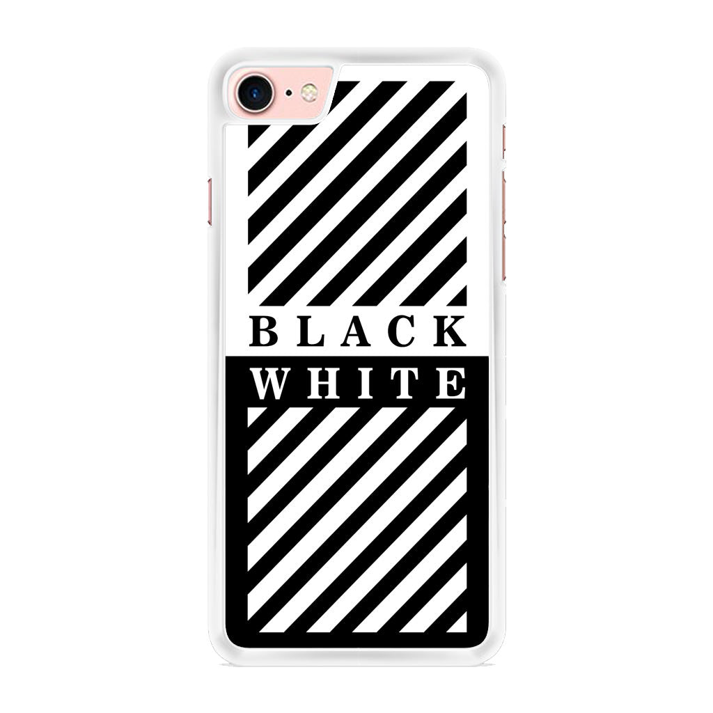 Black White Stripes iPhone 8 Case