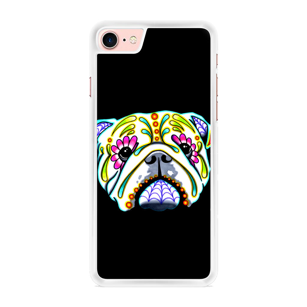 Colorful Bulldog Art iPhone 8 Case