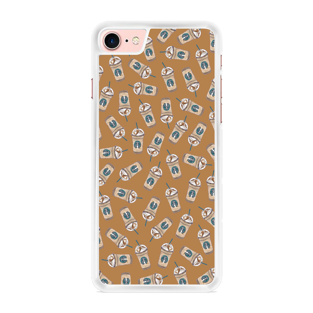 Iced Cappuccinos Lover Pattern iPhone 8 Case