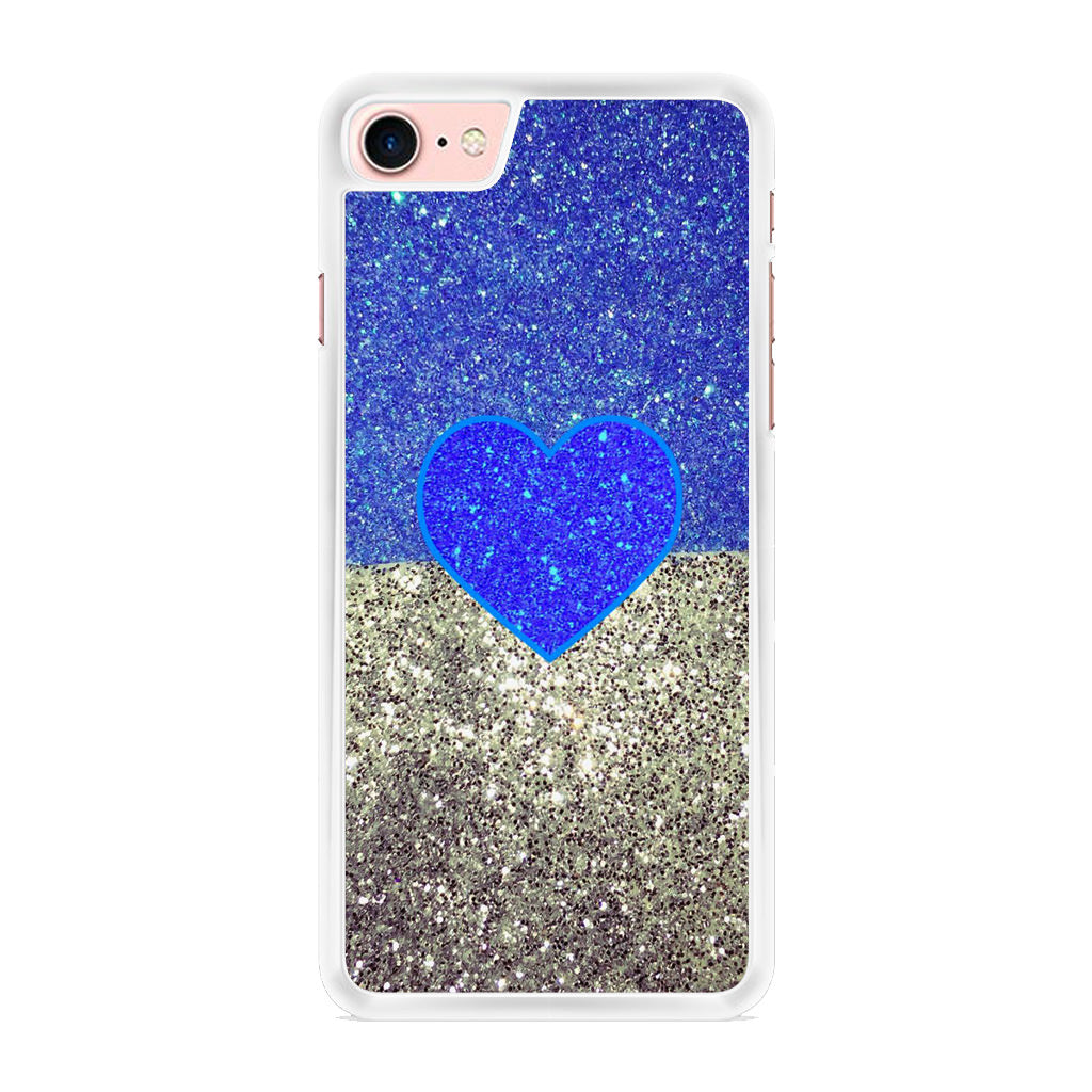 Love Glitter Blue and Grey iPhone 7 Case