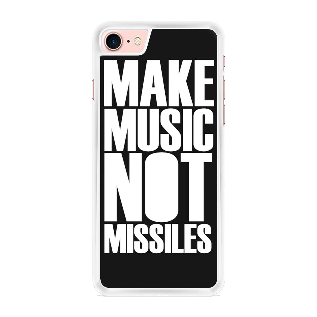 Make Music Not Missiles iPhone 8 Case